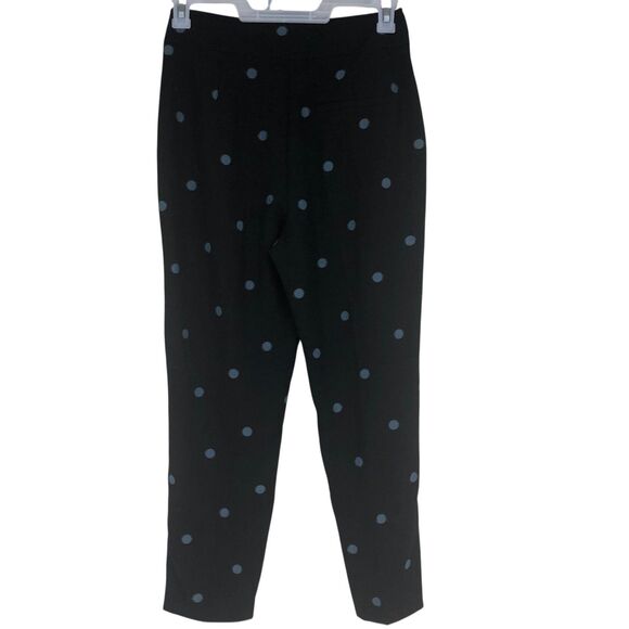 NWOT Women’s Zara Black w/Blue Polkadots Pants, Business Casual, Officecore SZ M - Picture 6 of 11